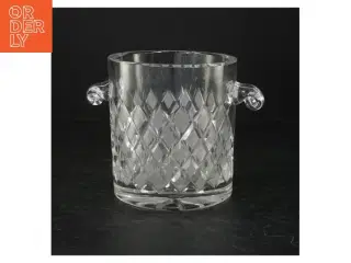 Slebet glas isspand i krystalglas (str. 14 cm)