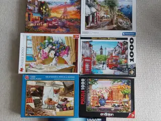 Puslespil med 1000 brikker - alle i god kvalitet