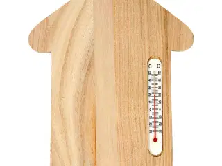 Elegant træ termometer-hus 23,5x16,5 cm