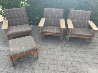 Lænestole + fodskammel
