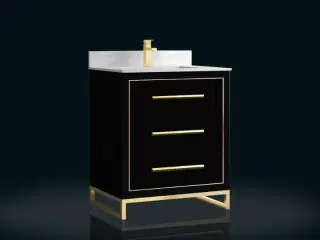 Baderumsmøbel, Colombia, Black, 80