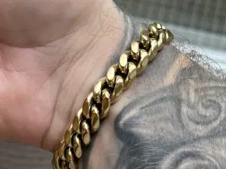 10mm goldfilled panser armbånd 