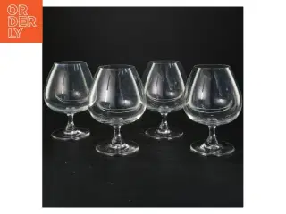 Sæt med fire cognacglas (str. 14x9 cm)
