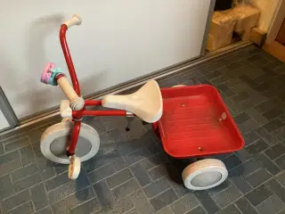 Rød trehjulet winthercykel  m/lad