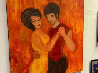 Maleri dansepartner par der danser ST fra bornholm