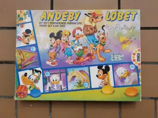Walt Disney Andeby Løbet Brætspil fra 80'erne