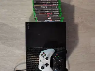 Xbox One+spil og controllere