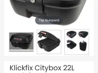 Klickfix Citybox 22l med beslag 