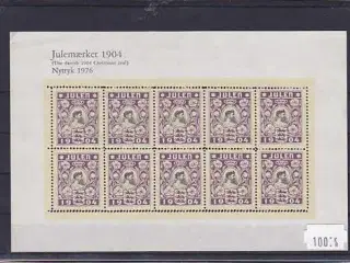 Danmark julemærkeark nytryk 1904/76 - POSTFRISK