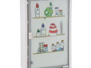 medicinskab 30 x 15 x 50 cm rustfrit stål