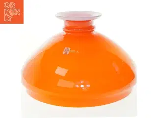 Orange lampeskærm i glas fra Holmegaard (str. Ø. 30 cm)