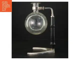 Vintage glas kolbe på stativ (str. 28 cm)