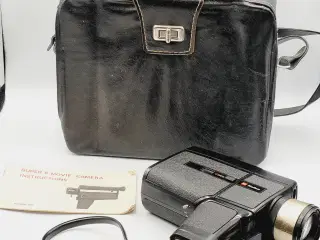 Halina Super 8 Movie Kamera m. manual og taske