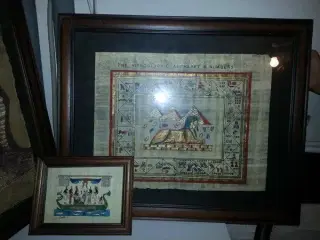 Egyptiske papyrus malerier