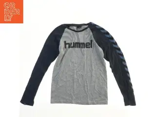 Langærmet T-shirt med logo fra Hummel (str. 164)
