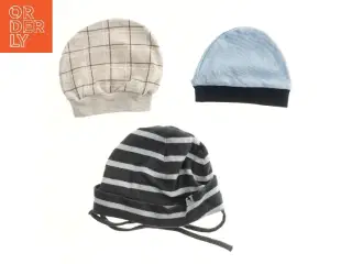 Tre små huer til børn (str. 18,5 cm)