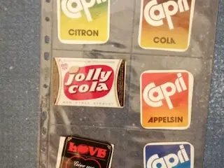 Capri/Jolly/Lolland Falster Sodavands Etiketter