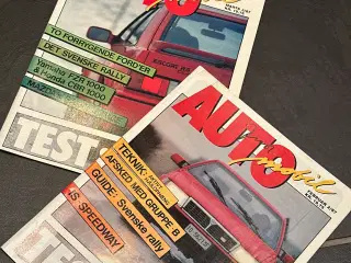 2 stk. Auto Mobil bilmagasiner fra 1987 – klassisk