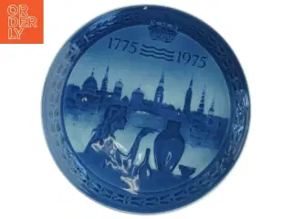 Jubilæumsplatte 200 år fra Royal Copenhagen (str. Diameter, 18,5 cm)