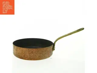 Kobberpande med messinghåndtag (str. Ø 20 cm)