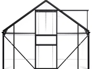 Drivhus 5,02 m³ aluminium antracitgrå