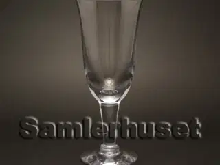 Hvid Klokke Ølglas. H:190 mm.