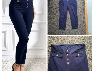 Højtaljede skinny-fit bukser str.XL/44