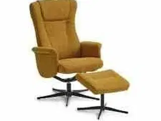 Liam recliner lænestol m/fodskammel - Curry