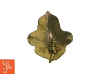 Lille bladformet Messing skål (str. 10x8,5 cm)