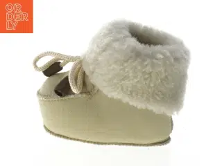 Helt nye babysko i skind med pels (str. længde, 11 cm)