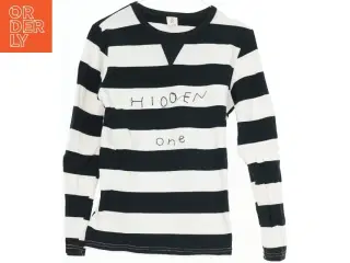 Langærmet stribet bluse (str.  130 cm)