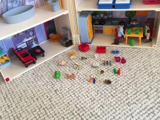 Playmobil familiehus og dyreklinik
