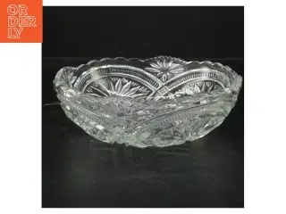 Glas skål med mønster (str. Ø 20 cm)
