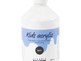 Akrylmaling Mat, hvid, 500ml/ 1 fl.