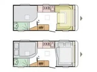2026 - Adria Adora 522 UP   Dobbeltsengsvogn, rundsiddegruppe, el-gulv-varme, stort 142L KOMPRESSOR køleskab, TV-holder, stabilisator, Adria Smartbox, glasfibertag