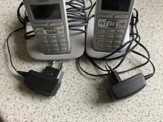 Gigaset E310 telefoner med oplader og base 
