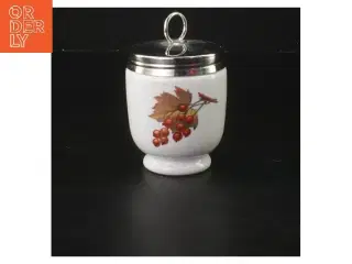 Keramisk beholder med metal låg fra Royal Worcester (str. 10 cm)