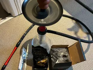 Vandpibe med tilbehør