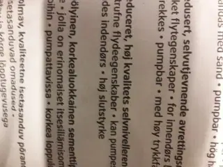  selvnivellerende gulvspartelmasse