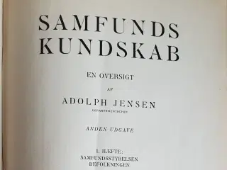 Departementschef Adolf Jensen: Samfundskundskab
