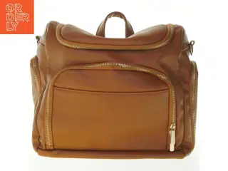 Tan  pusletaske rygsæk med ekstra tasker (str. 35x40 cm)