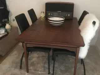 Teak spisebord med udtræk