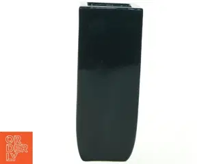 Sort høj kvadratisk vase (str. 26x10 cm)