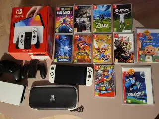 Nintendo Switch Oled + 11 spil