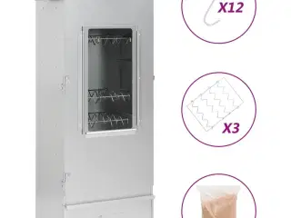 Rygeovn med røgflis 44,5x29x110 cm galvaniseret stål