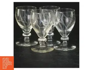 Holmegaard Bygholm portvinsglas (str. 4 styk. ø. 4,5 cm. længde. 8 cm)