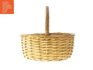 Flettet kurv med hank (str. 25 cm)