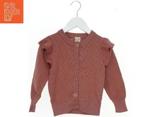 Rosa strik cardigan med flæser til børn fra Krymmel (str. 98)