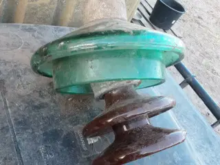 Højspændinge klokke   grøn glas