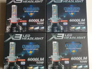 H4 LED X3 ZES Can Bus 3000K 6500K 8000K / 50W